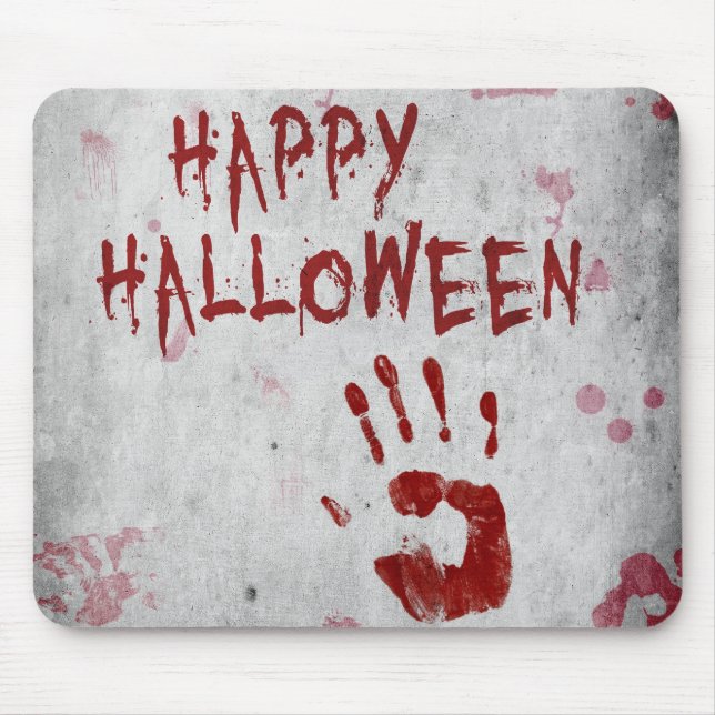 Mousepad Halloween Bloody Handprint (Frente)