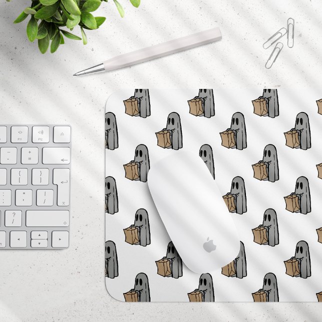 Mousepad Halloween, Cinzas Fantasmas, Truques Ou Tratamento (Criador carregado)