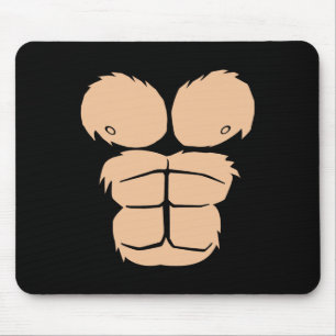 Mousepad Halloween Costume Divertido Macaco Gorilla Chest S