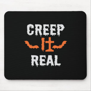 Mousepad Halloween Creep It Real Engraçado Bat Aniversário