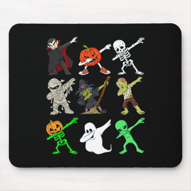 Mousepad Halloween Dabbing Vamire Witold E Monstros (Frente)
