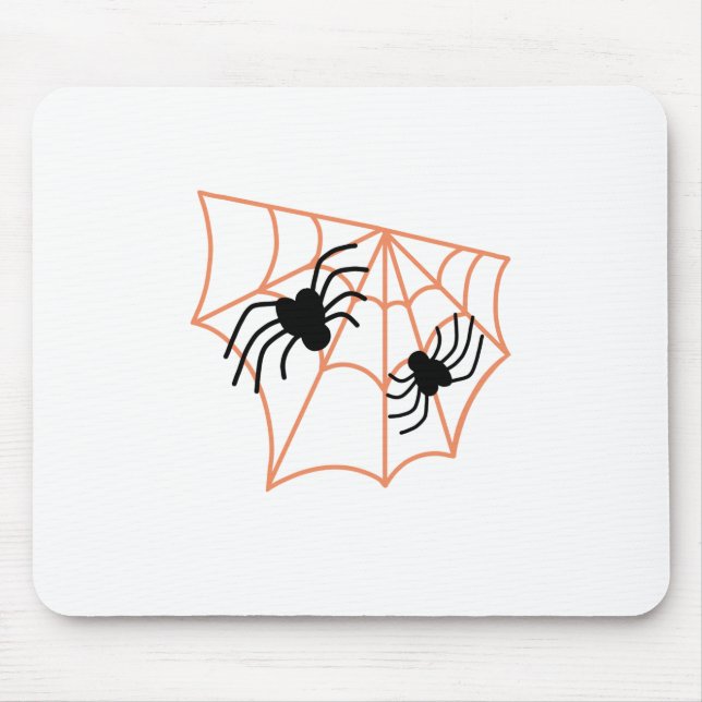 Mousepad Halloween de aranha na Web (Frente)