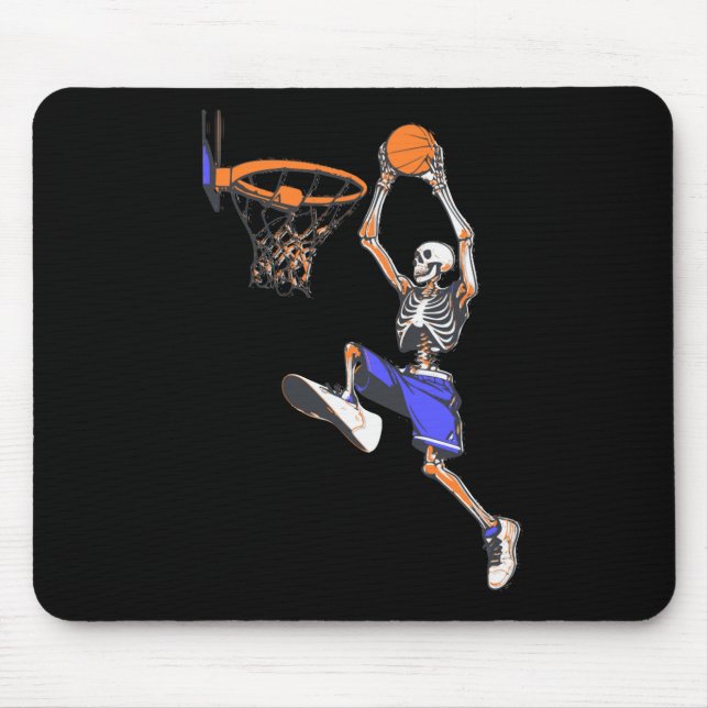 Mousepad Halloween de Skeleton de Slam Dunk, basquete (Frente)