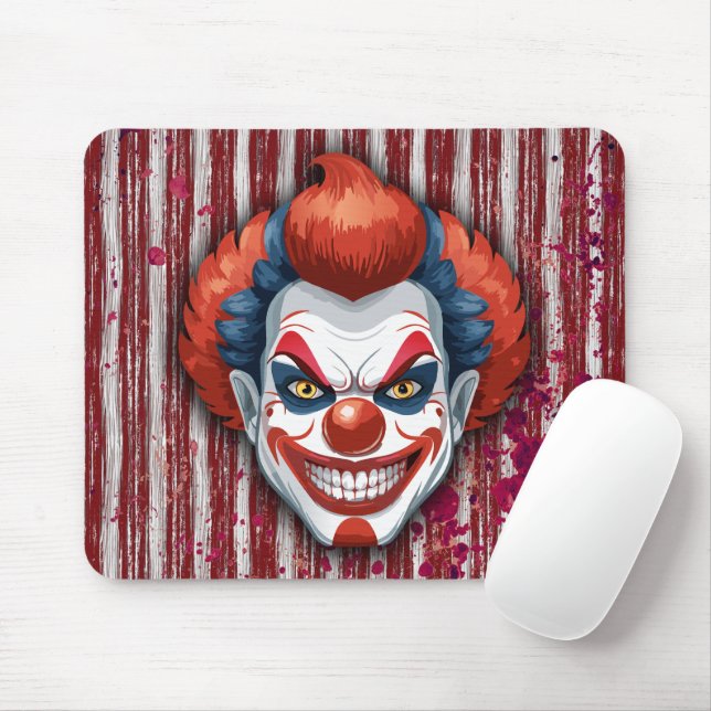 Mousepad Halloween do Carnaval de Palhaço Assustador (Com mouse)
