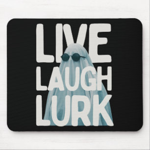 Mousepad Halloween Engraçado Lurk Ao Vivo Ria Com O Fantasm