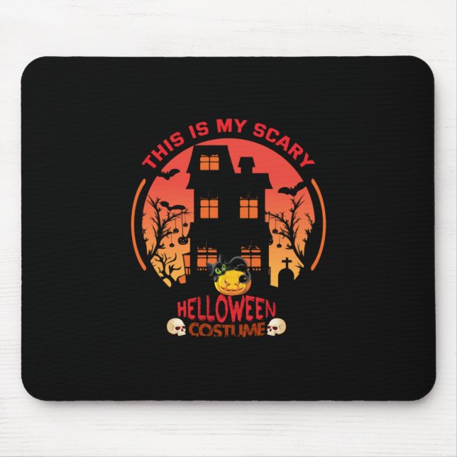 Mousepad Halloween Esta É A Minha Capa Assustadora De Hello (Frente)