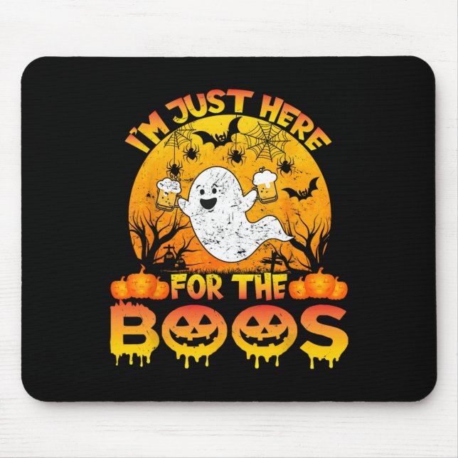 Mousepad Halloween Estou aqui para o Fantasma Engraçado dos (Frente)