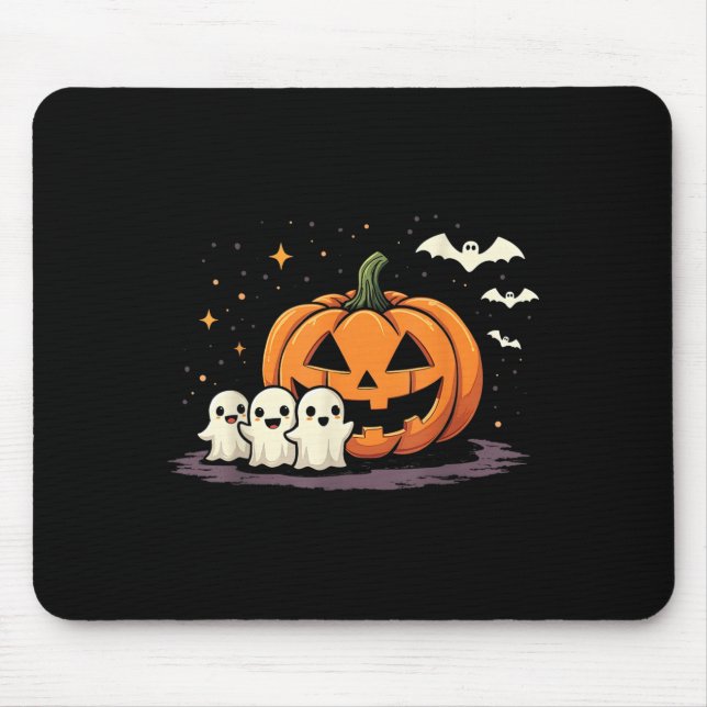 Mousepad Halloween Gamer Pumpkin Eating Ghost Costume Men B (Frente)