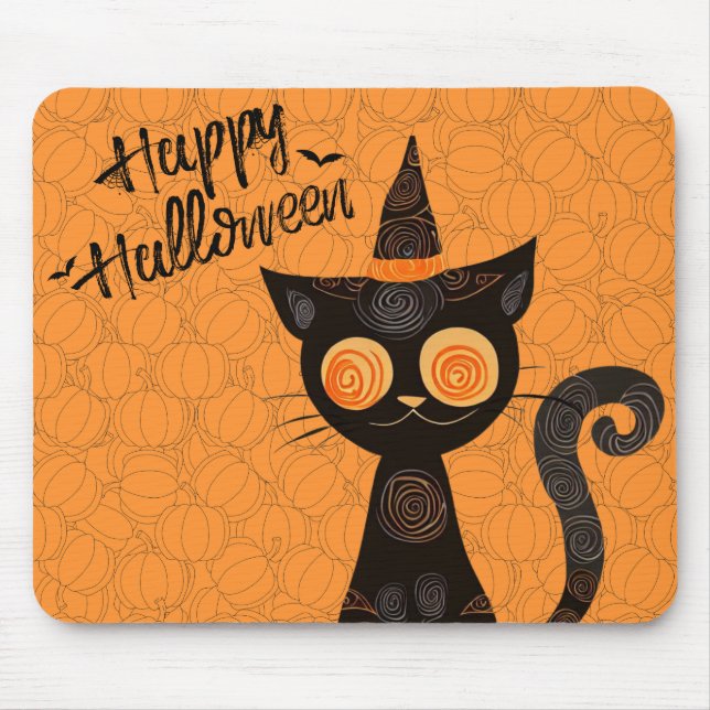 Mousepad Halloween/gato/abaobora/outono  (Frente)