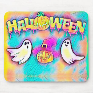 Mousepad Halloween Ghost e Pumpkins