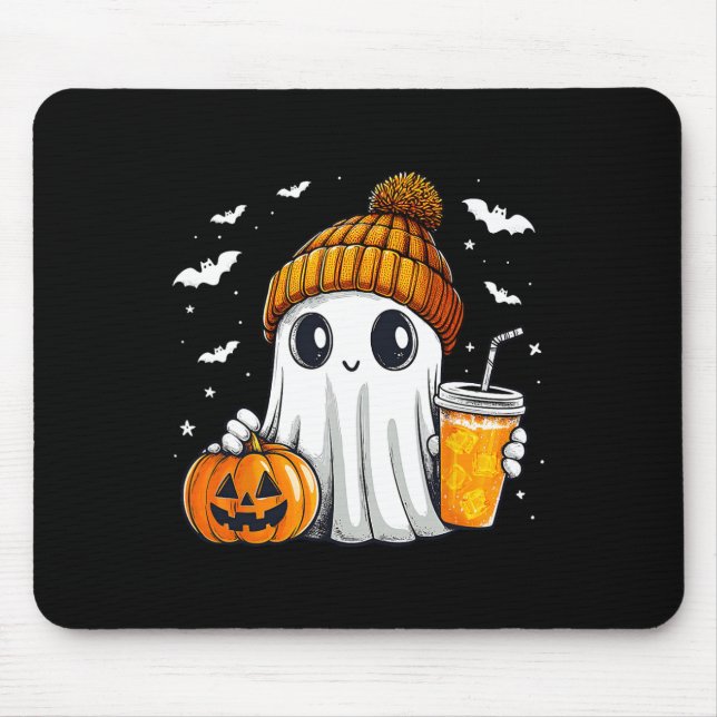 Mousepad Halloween Ghost Pumpkin Spice Latino outono Co (Frente)