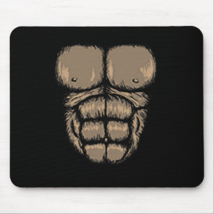 Mousepad Halloween Gorilla Chest Costume Cute Monkey Muscul