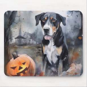 Mousepad Halloween Grande Suíço Com Pumpkins Assustado