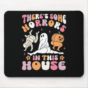 Mousepad Halloween Há alguns horrores nesta casa fantasma