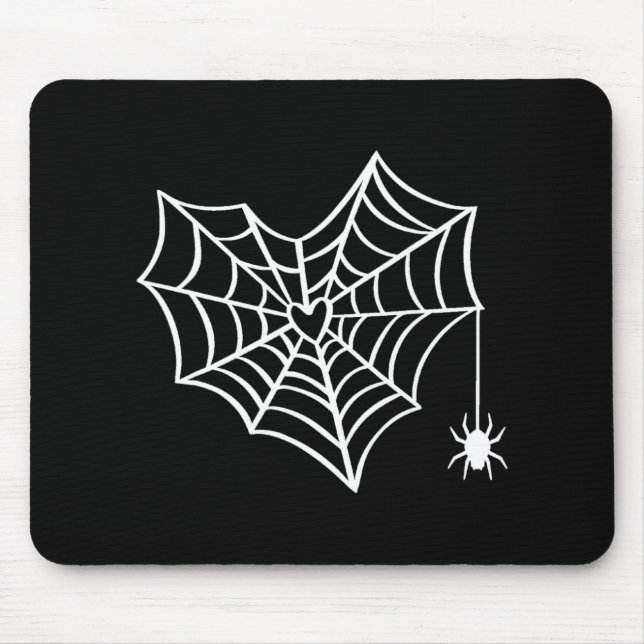 Mousepad Halloween Heart Spider Web Spookume (Frente)