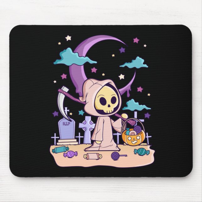Mousepad Halloween Horror Gift Pastel Gótico Creepy Kawaii (Frente)