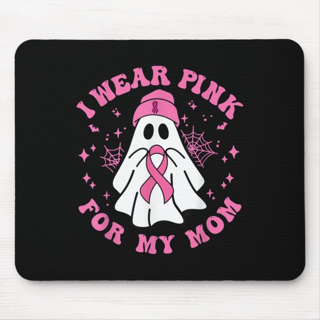 Mousepad Halloween I Wear Nk For My Mom Breast Cancer Kid W (Frente)