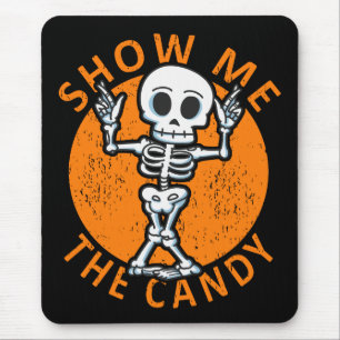 Mousepad Halloween Mostra-Me O Esqueleto Do Candy