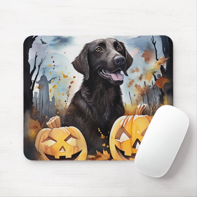 Mousepad Halloween Nova Escotia Com Pumpkins Assustado (Com mouse)