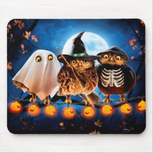 Mousepad Halloween Owls