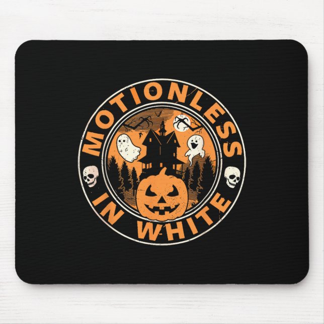 Mousepad Halloween Pumpkin Assusta Moções Engraçadas Em Whi (Frente)