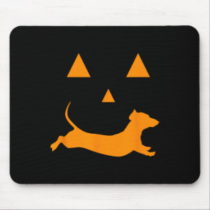 Mousepad Halloween Pumpkin Dachshund Jack-o-lantern Costum
