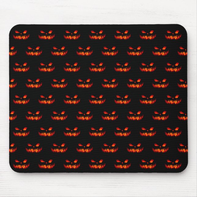 Mousepad Halloween Pumpkin Spooky Assustador Laranja (Frente)