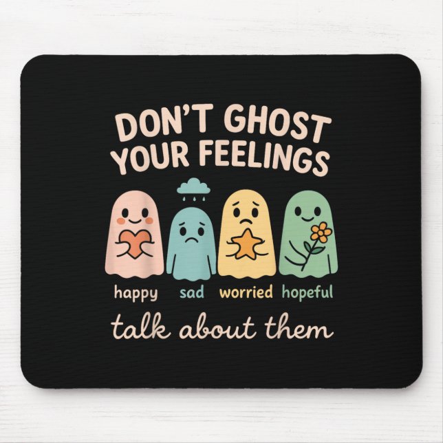 Mousepad Halloween School Psychologist Shirt Dont Ghost You (Frente)