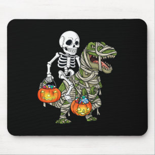 Mousepad Halloween Skeleton Andando Mummy Dinossaur T Rex D