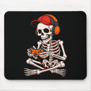 Mousepad Halloween Skeleton Gamer Jogos Engraçados