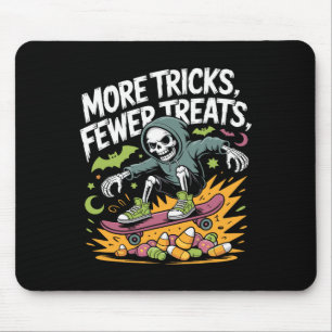 Mousepad Halloween Skeleton Skater Truques Sketboard