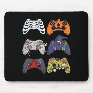 Mousepad Halloween Skeleton Zombie Controladoras de Jogos M