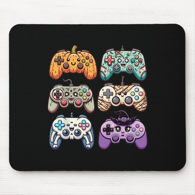 Mousepad Halloween Skeleton Zombie Controladoras de Jogos M (Frente)