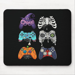 Mousepad Halloween Skeleton Zombie Controladoras de Jogos M