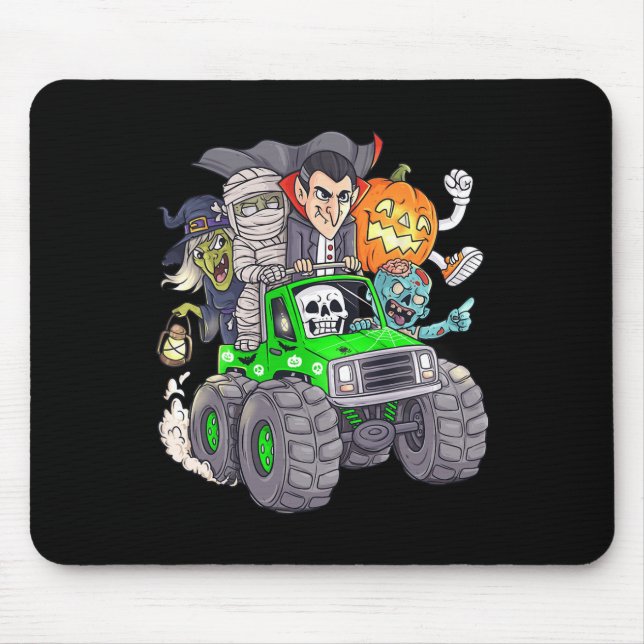 Mousepad Halloween Skeleton Zombie Monster Vampire Bo (Frente)