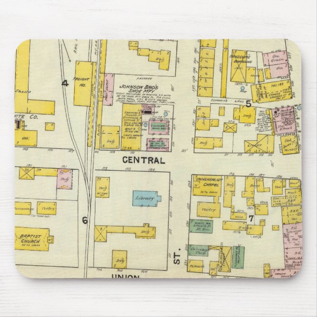 Mousepad Hallowell, Condado de Kennebec e Maine 2 (Frente)