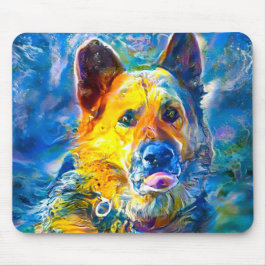 Mousepad Halo: Retrato de um German shepherd