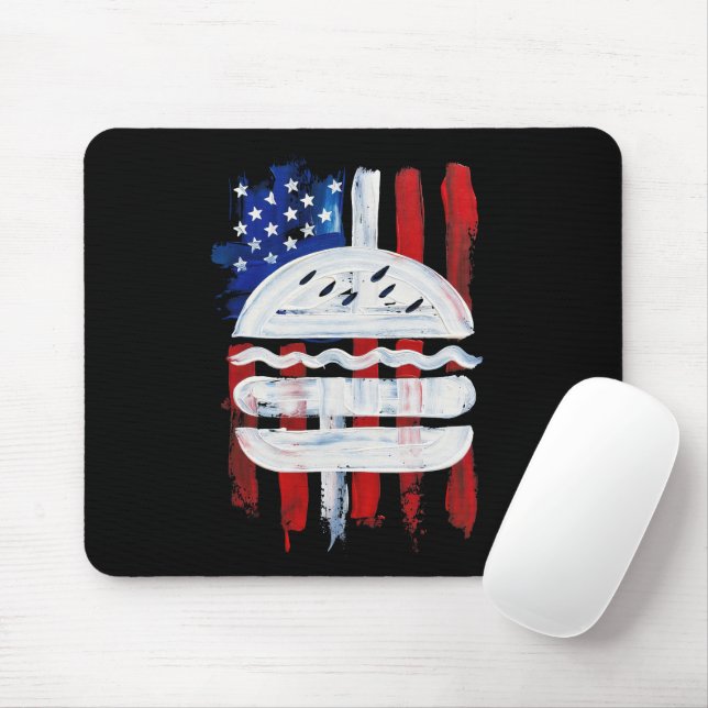 Mousepad Hamburger América (Pintura Preta Nº 1) (Com mouse)