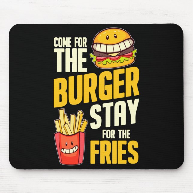 Mousepad Hamburger de carne grelhada - cheeseburger (Frente)