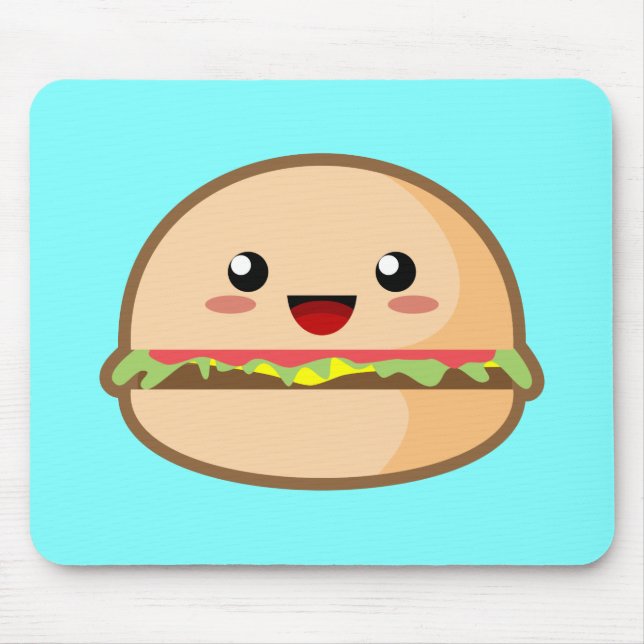 Mousepad Hamburger de Kawaii (Frente)