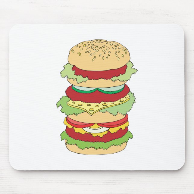 Mousepad hamburger de três andares (Frente)