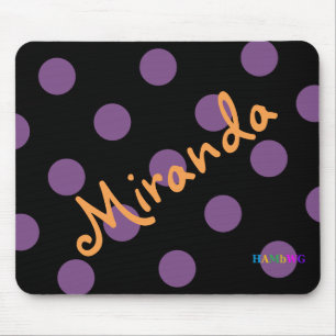 Mousepad HAMbWG - Rato do computador - Bolinhas em preto