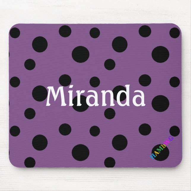 Mousepad HAMbWG - Rato do computador - Bolinhas pretas (Frente)