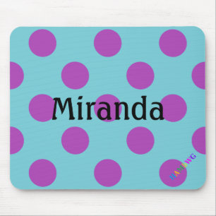 Mousepad HAMbWG - Rato do computador - Bolinhas violetas