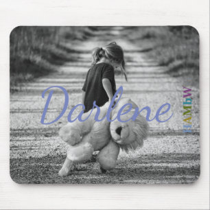 Mousepad HAMbyWG - Pad do Mouse - Rapariga com Urso de Tedd