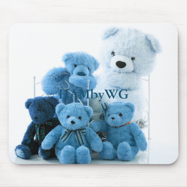 Mousepad HAMbyWG - Pad do mouse - Ursos Teddy Azul (Frente)