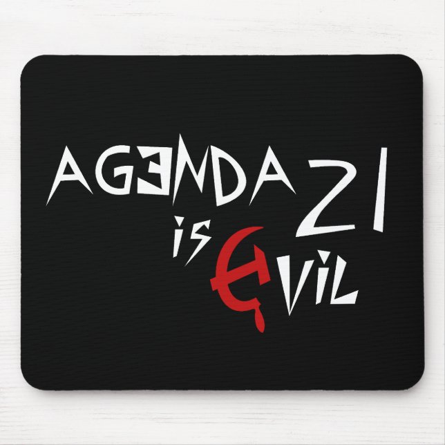Mousepad Hammer Sickle Agenda 21 é Mau (Frente)