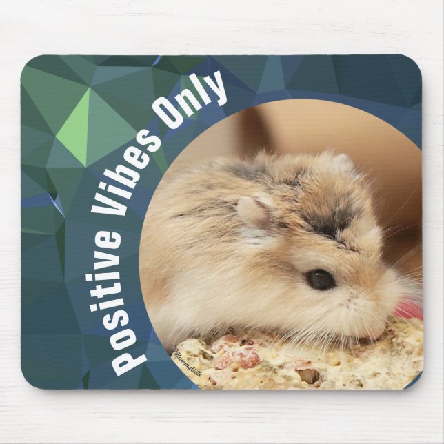 Mousepad HammyVille - apenas vibrações positivas de Hamster (Frente)