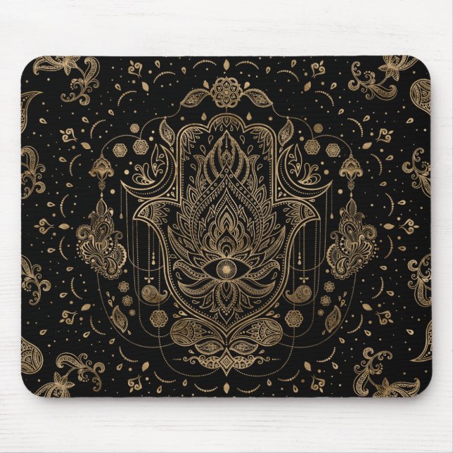 Mousepad Hamsa - Mão do Ornamento da Fátima (Frente)