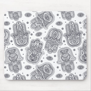 Mousepad Hamsa tirado mão inspirado